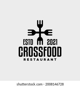 illustration of a fork in the shape of a cross, great for a restaurant, cafe or anything food related business logo.
