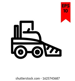 illustration of forklift flat icon