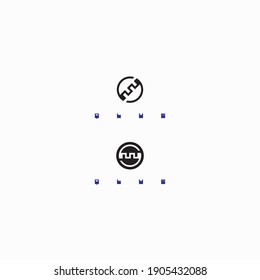 

Illustration in the form of a chemical scheme of glue in the form of a symbol or logo