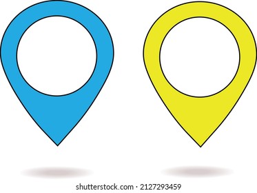 Illustration in the form of an icon for a map on the Internet 2