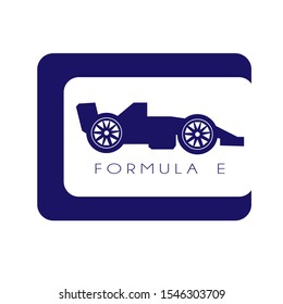 Illustration Formula E Logo Blue Stock Vector (Royalty Free) 1546303709