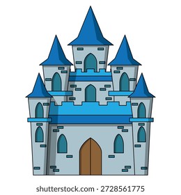 The Illustration of Fortified Castle 