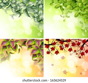 Illustration of the four border designs