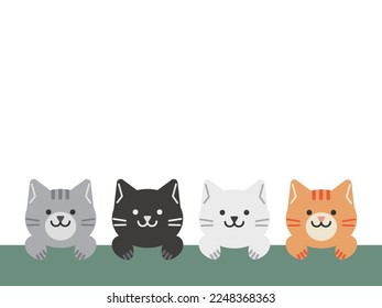Ilustración del material de fondo de cuatro gatos