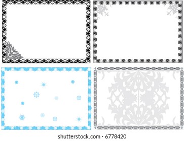 illustration with four different geometrical frames