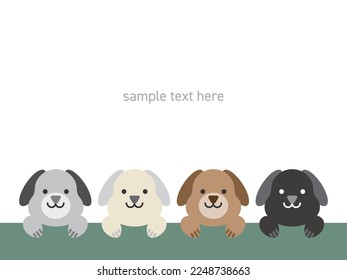 Ilustración de cuatro materiales de fondo para perros