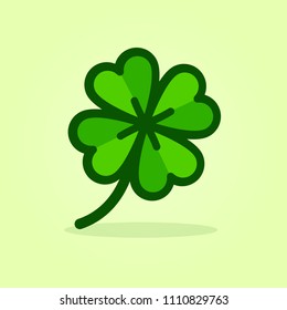 Illustration of four leaf clover icon design