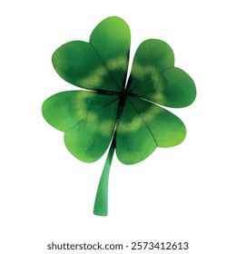 Illustration of a four leaf clover meaning of good luck 