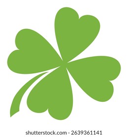 illustration of a four leaf green clover on a white background.
Set of four leaf clover icons in flat style. four leaf clover.