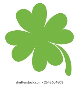 illustration of a four leaf green clover on a white background.
Set of four leaf clover icons in flat style. four leaf clover.