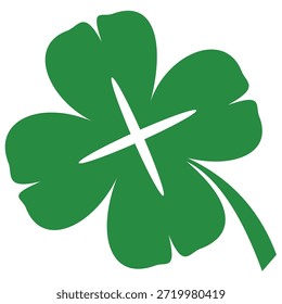 illustration of a four leaf green clover on a white background.
Set of four leaf clover icons in flat style. four leaf clover.