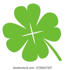 illustration of a four leaf green clover on a white background.
Set of four leaf clover icons in flat style. four leaf clover.