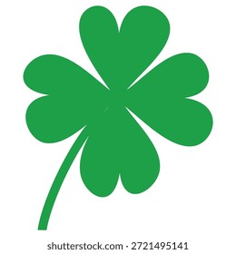 illustration of a four leaf green clover on a white background.
Set of four leaf clover icons in flat style. four leaf clover.