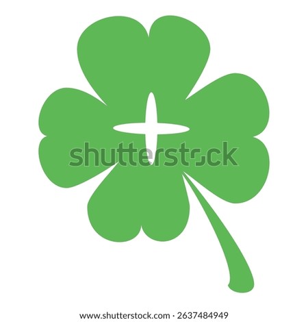 illustration of a four leaf green clover on a white background.
Set of four leaf clover icons in flat style. four leaf clover.