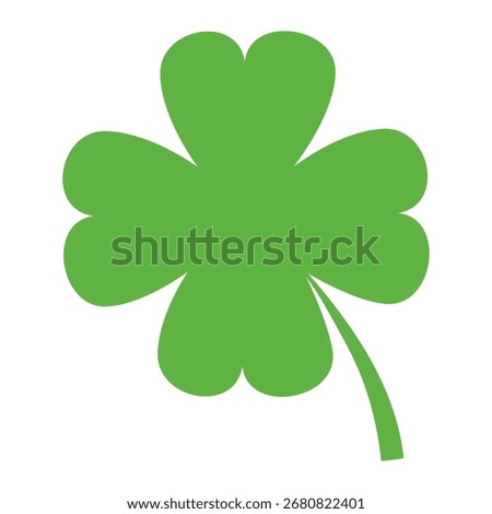 illustration of a four leaf green clover on a white background.
Set of four leaf clover icons in flat style. four leaf clover.