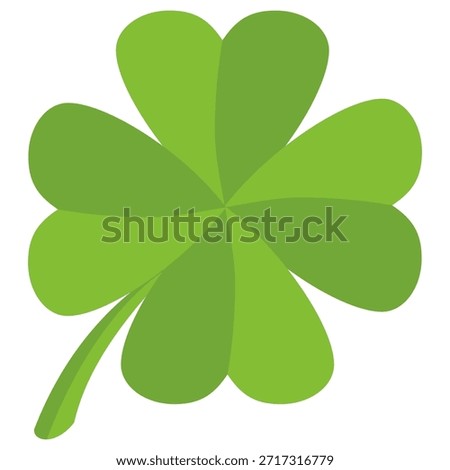illustration of a four leaf green clover on a white background.
Set of four leaf clover icons in flat style. four leaf clover.