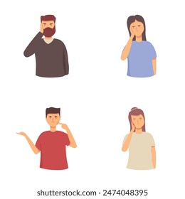 Illustration of four people with puzzled expressions and thoughtful poses indicating confusion