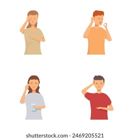 Illustration of four people with puzzled looks, showcasing different gestures of confusion