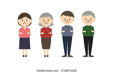 Illustration of four people thinking