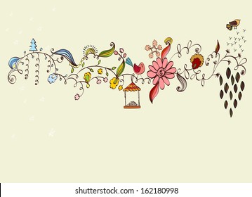 illustration of the four seasons