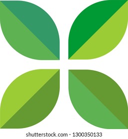 illustration four sheets. Abstract logo