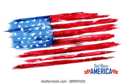 illustration of Fourth of July background for Happy Independence Day of America