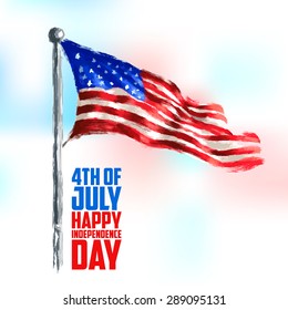 illustration of Fourth of July background for Happy Independence Day of America