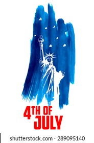 illustration of Fourth of July background for Happy Independence Day of America