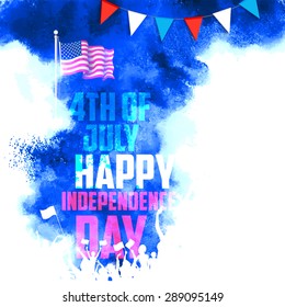 illustration of Fourth of July background for Happy Independence Day of America