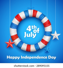 illustration of Fourth of July background for Happy Independence Day of America
