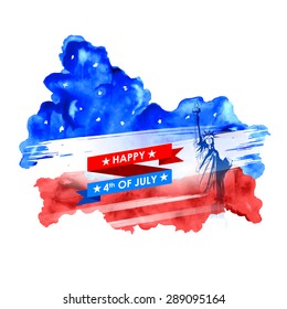 illustration of Fourth of July background for Happy Independence Day of America