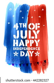 illustration of Fourth of July background for Happy Independence Day of America