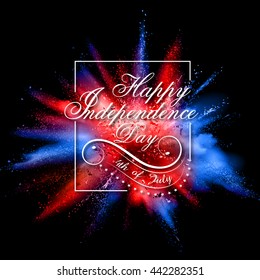 illustration of Fourth of July background for Happy Independence Day of America