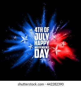 illustration of Fourth of July background for Happy Independence Day of America