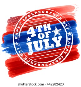 illustration of Fourth of July background for Happy Independence Day of America