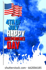 illustration of Fourth of July background for Happy Independence Day of America