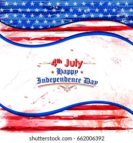 illustration of Fourth of July background for Happy Independence Day of America