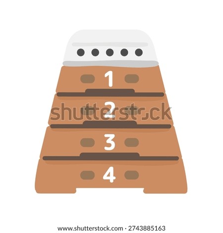 Illustration of a four-tier vaulting box