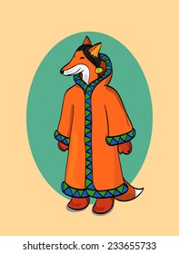 illustration of a fox clothing