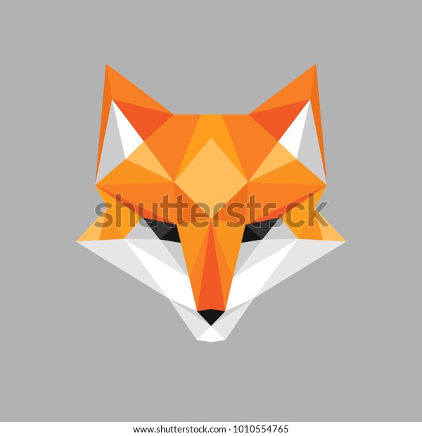 Illustration Fox Face Geometric Style Stock Vector Royalty Free