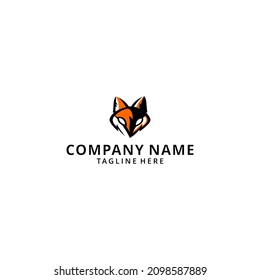 ilustración de la mascota del logotipo de la cabeza de zorro. iconos modernos para logotipos y emblemas. ilustración de la cabeza de zorro.