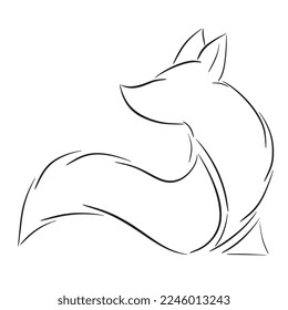 Illustration of fox logo vector