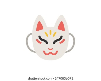 Illustration of a fox mask icon.
