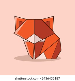 The Illustration of Fox Origami