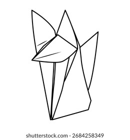 The Illustration of Fox Origami