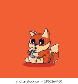The illustration of Fox reading a message from a customer that shocked him