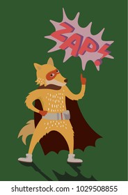 Illustration Fox Super Hero