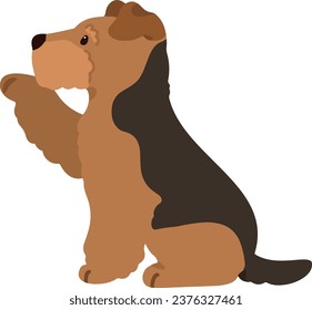 Ilustración de la mano temblorosa de Fox Terrier