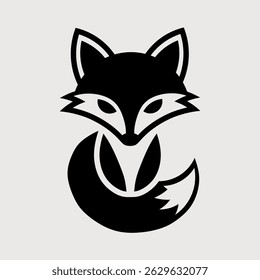 Illustration of fox in tribal style.