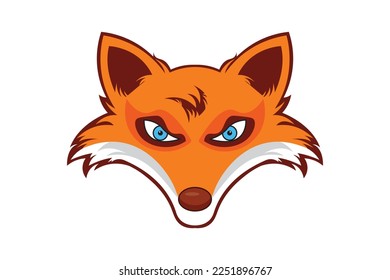 Ilustración de un diseño de vector de zorro fondo blanco